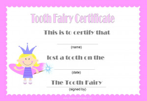 printable tooth fairy certificates
