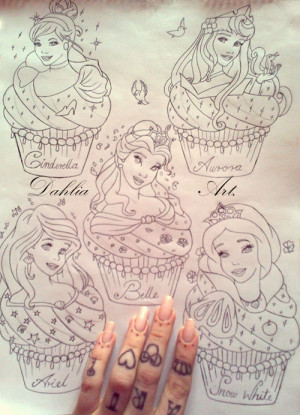 cute inked tattoo heart pearls ariel beauty and the beast Key Aurora ...