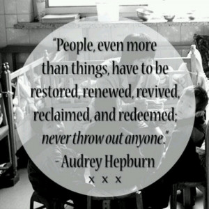very wise quote from Audrey