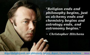 Religion ends and philosophy begins…