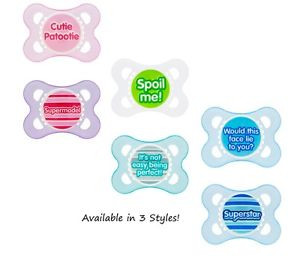NEW-MAM-Baby-Pacifiers-2-Mo-Sayings-Boy-Girl-Neutral