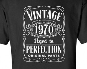 45th Birthday Gift For Men and Women - Vintage 1970 Aged To Perfection ...