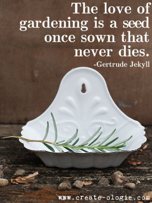 ... seed once sown that never dies. -Gertrude Jekyll #quote #gardening