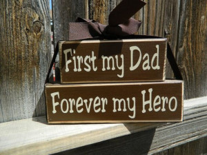 Fathers day wood blocksFirst my dad Forever by BuzzingBeesCrafts, $10 ...
