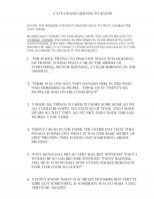 cat's cradle Quotes to Know