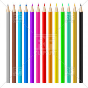 colored pencils clip art