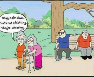 Funny old women cartoon