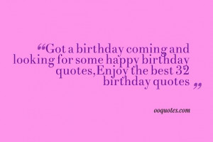 Got a birthday coming and looking for some happy birthday quotes,Enjoy ...