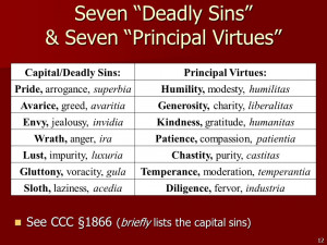 12 Seven Deadly Sins & Seven Principal Virtues Capital/Deadly Sins ...