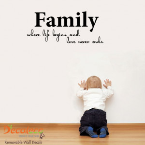 Family, Where Life Begins Wall_quote - 