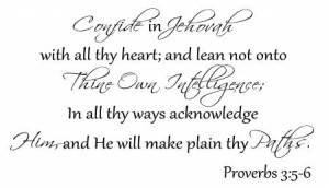 Details about Confide in Jehovah with all thy heart Vinyl Wall Decal ...