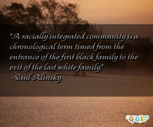 racially integrated community is a chronological term timed from the ...