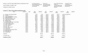 Quote 14 Fire Alarm-Control System Inspections