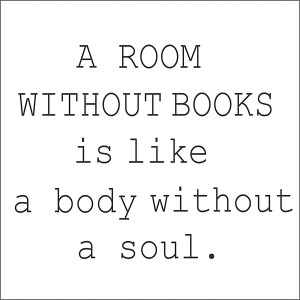 Wall Talk™ Self-Adhesive Quotes - A room without books is like a ...
