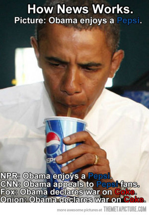 Funny photos funny Obama drinking soda