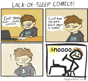 Lack of sleep comics by Bogswallop