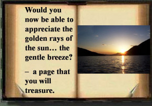 ... Rays of The Sun, The Gentle Breeze! A Page That You Will Treasure