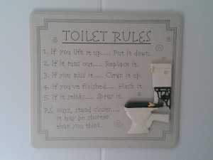 Funny toilet sign