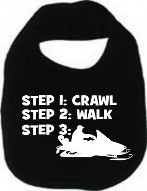Crawl walk snowmobile snow sled cool custom by KIDSROCKCLOTHING, $6.49