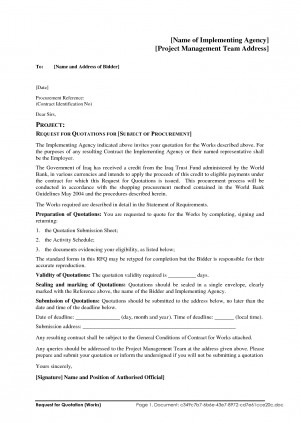 Labour Cost Quotation Format Letter - DOC by prm15174