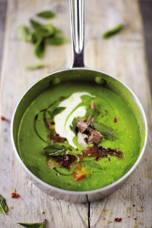 April Bloomfield's green pea soup, can't wait to try this one.