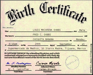Lou Dobbs’ Mexican Birth Certificate