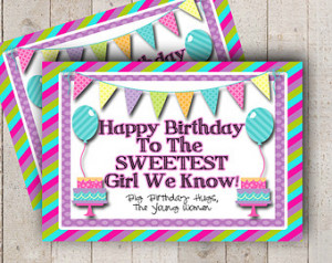 LDS Young Women Birthday Cards- (4) 3.5x5 Cards- Instant download ...