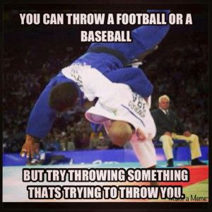 You can throw a football or a baseball, but try throwing something ...