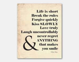 ... Break the Rules - Mark Twain quote - Word Art - inspirational print