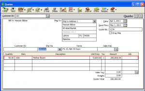 Conversion of Quotes to Sales Order