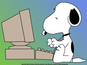 ... that I love, but Snoopy is my favorite. Because he's a writer