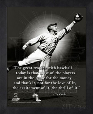 Ty Cobb, Detroit Tigers, ProQuote Framed Memorabilia