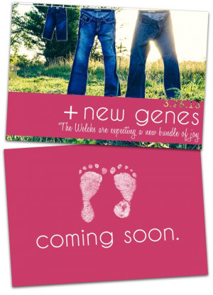 ... Card: New Baby Genes, Coming Soon, Expecting a Baby Announcement