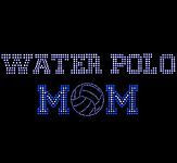 with ball varsity font blue rhinestone transfer more water polo blue ...