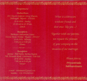 Indian Wedding Invitation Card. Indian Wedding Quotes For Wedding ...