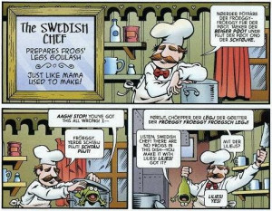 Yep, Muppet-on-Muppet violence. That's a nice balance to the sweetness ...