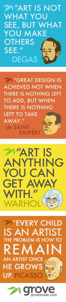 Popular quotes from famous artists. Art, design, creativity ...