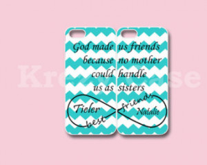 Infinity Best Friends iPhone 5 case, iPhone 5s case,Teal Chevron Print ...