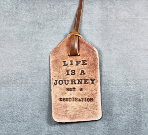 Leather Bookmark, Name Tag or Luggage Tag with Emerson Quote from ...