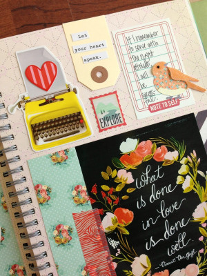 My next page is this mosaic quote page made with Love My Tapes washi ...