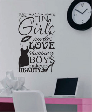 Vinyl Wall Lettering Quotes Teen Girls Love Shopping Boys Subway Art ...
