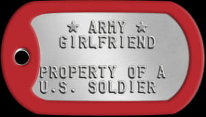 Sweetheart Dogtags ★ ARMY ★ GIRLFRIEND PROPERTY OF A U.S. SOLDIER