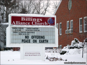 Christmas Church Sign Sayings
