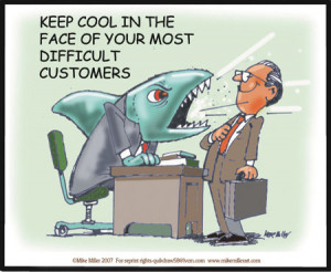 Handling difficult customers and situations.....