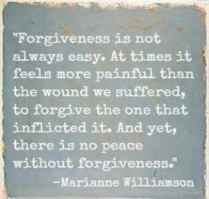 forgiveness is not an easy thing however insisting on being forgiving ...