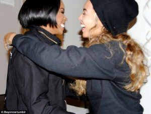 Sweet: Beyonce shared this cute snap of her wishing Kelly a happy ...