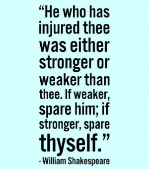 He who has injured thee was either stronger or weaker than thee. If ...