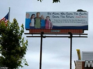 ... Church apologizes after youth ministries billboard uses a Hitler quote