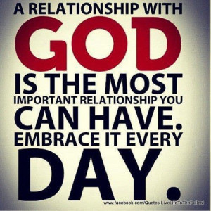 Relationship with God...
