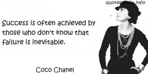 Coco Chanel Quotes About Success